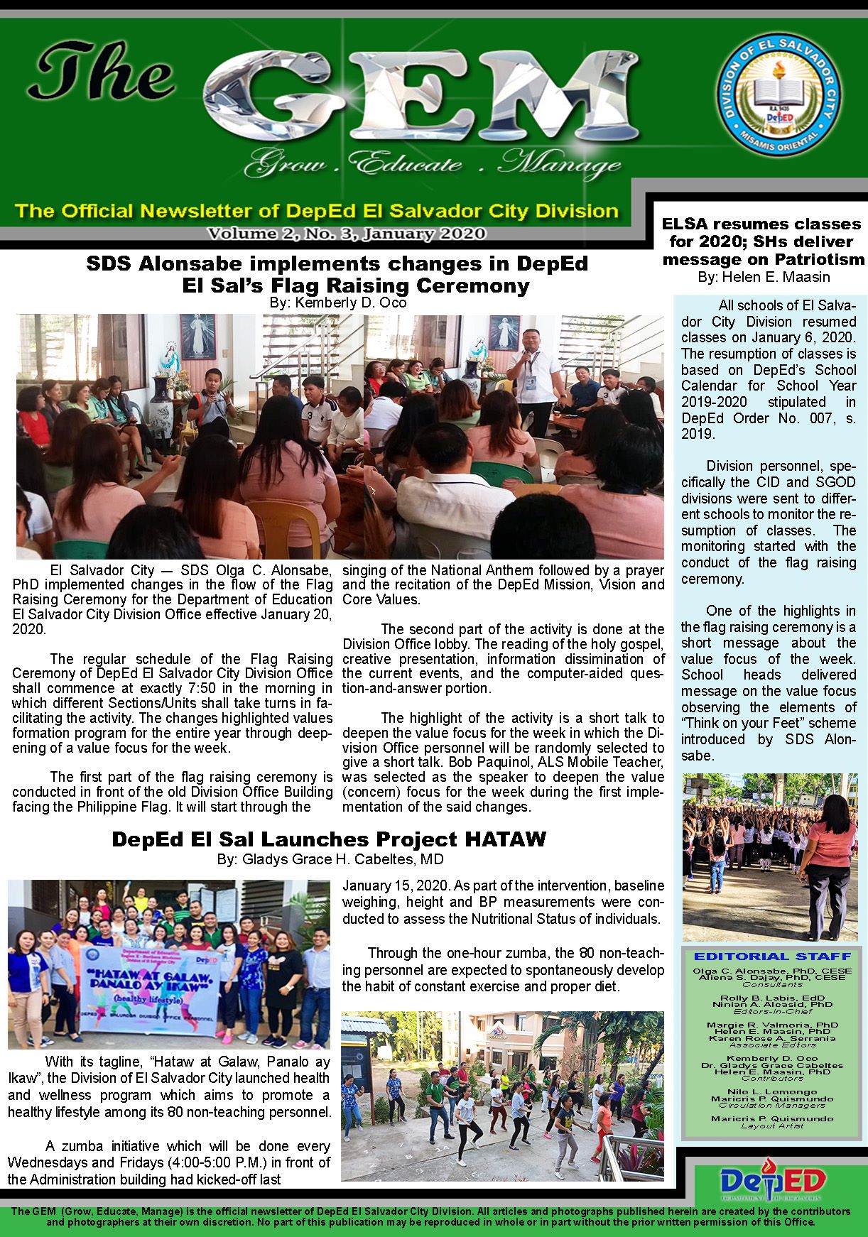 The GEM Newsletter Volume 1